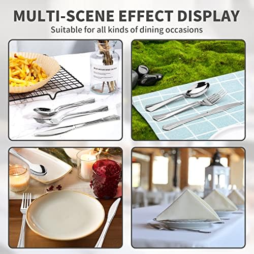 Vue 6 de Couverts En Plastique Argente