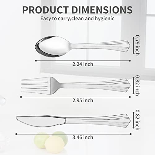 Vue 7 de Couverts En Plastique Argente