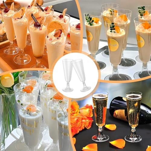 Vue 4 de Flutes Champagne Transparent