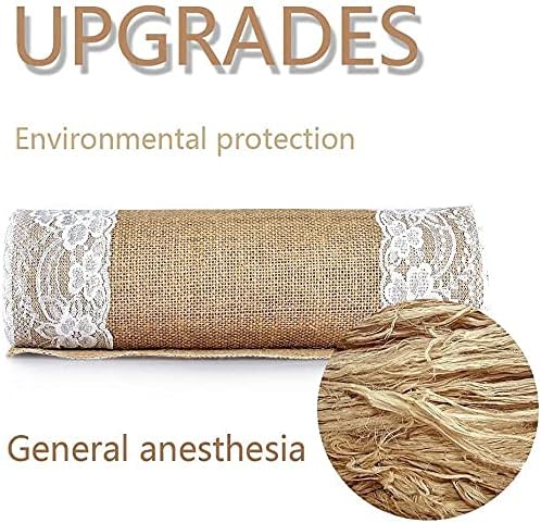 Vue 2 de Dentelle Naturel Jute Chemin