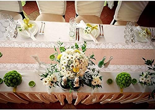 Vue 3 de Dentelle Naturel Jute Chemin