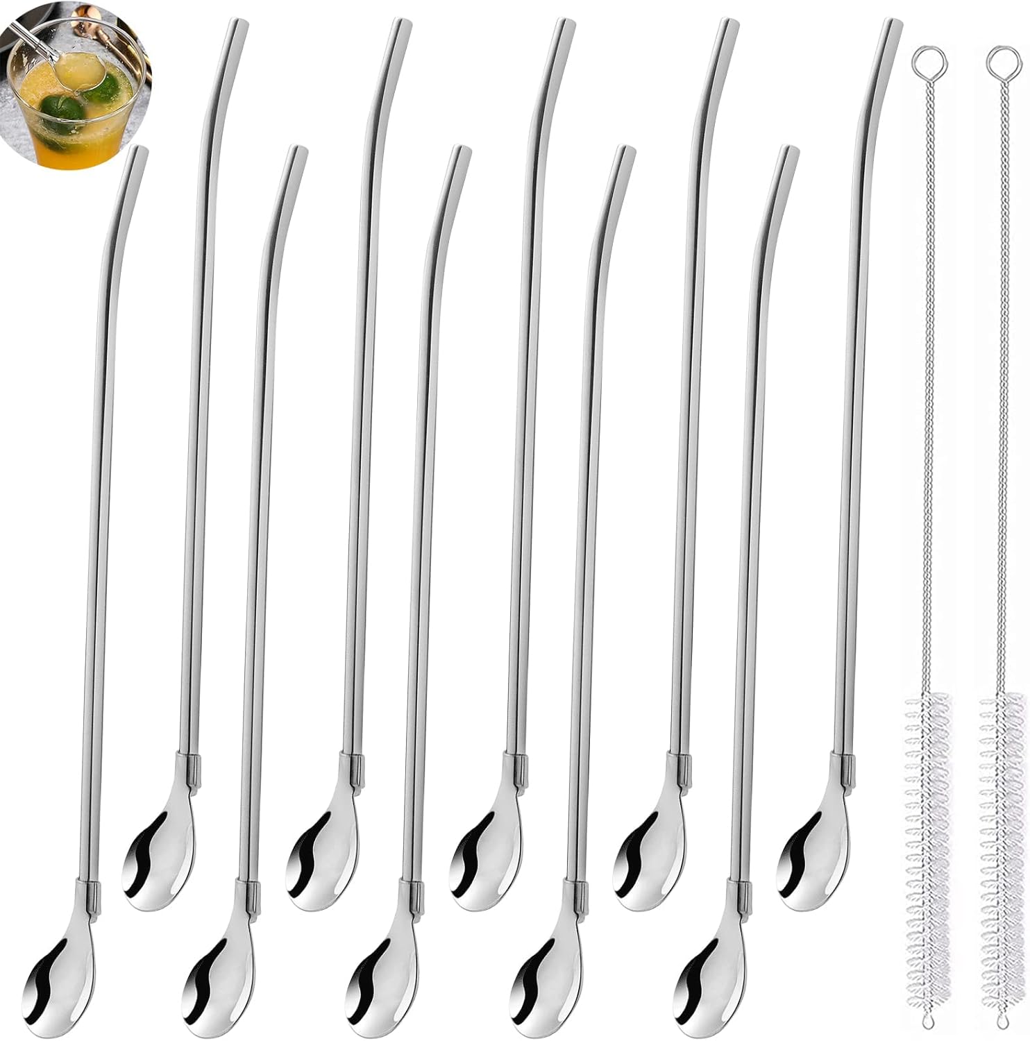 Pieces Pailles Cuillere En