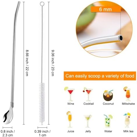 Vue 2 de Pieces Pailles Cuillere En