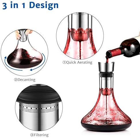Vue 3 de Glastal Carafe Decanter