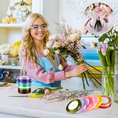 Vue 5 de Couleurs Ruban Satin Mm