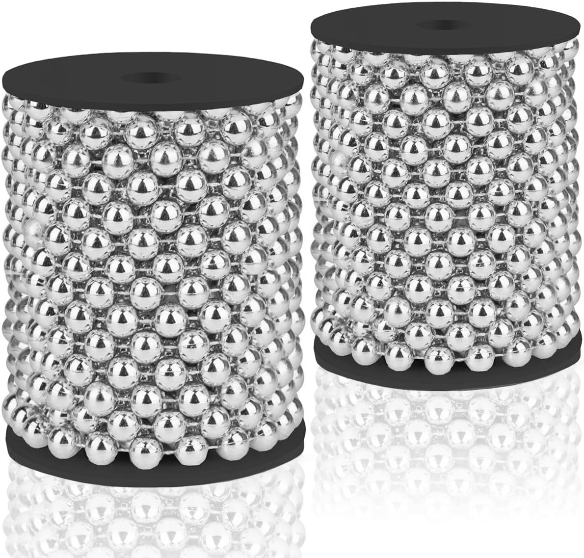 Guirlande Perles Argentees Sapin