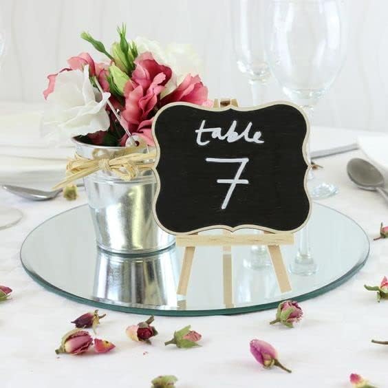 Vue 3 de Roundsquareor Cmmirrorplatesweddingtablecentrepieces Verre Silver