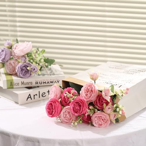 Vue 6 de Bouquets Pivoines Artificielles En