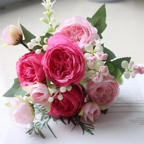 Vue 7 de Bouquets Pivoines Artificielles En