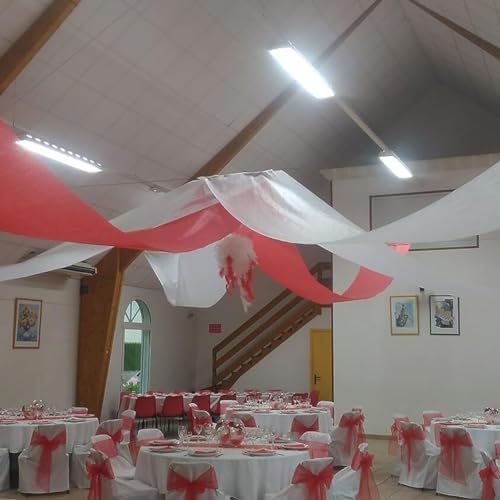 Vue 2 de Tenture Mariage Metres Blanche