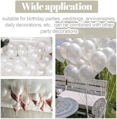 Vue 5 de Blanc Ballon Nacre Ballon