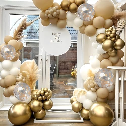 Vue 7 de Arche Ballons Anniversaire Beige