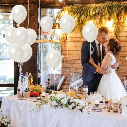 Vue 7 de Blanc Ballon Nacre Ballon