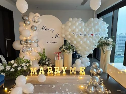 Vue 2 de Ballon Blanc Pieces Pouces