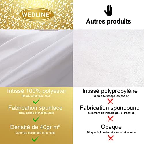 Vue 7 de Tenture Mariage Intisse Cm