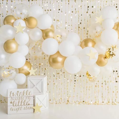 Vue 4 de Ballons Anniversaire Blanc Et