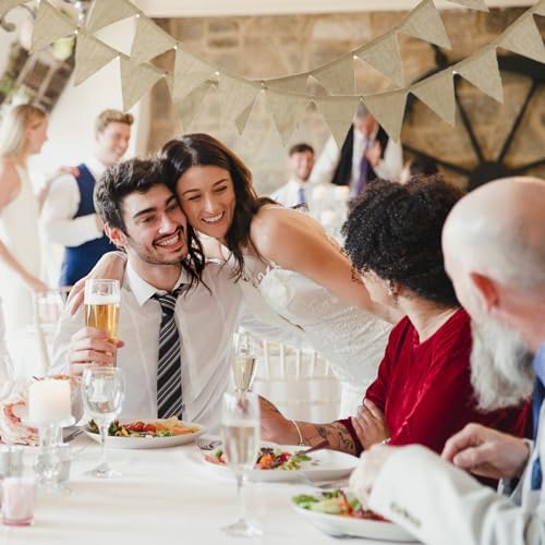 Vue 4 de Pcs Guirlande Fanions Tissus