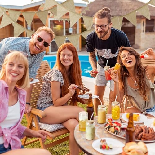 Vue 5 de Pcs Guirlande Fanions Tissus