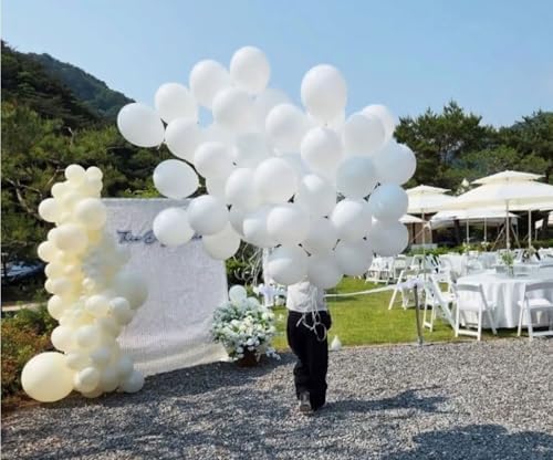 Vue 7 de Ballon Blanc Pieces Pouces