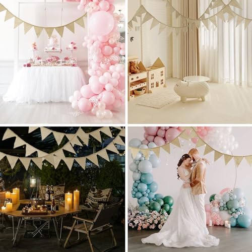 Vue 7 de Pcs Guirlande Fanions Tissus