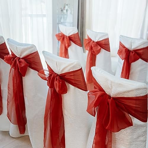 Vue 6 de Cmm Rouleau Organza Rouge