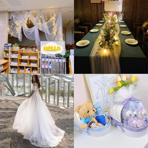 Vue 4 de Tissu En Tulle Doux