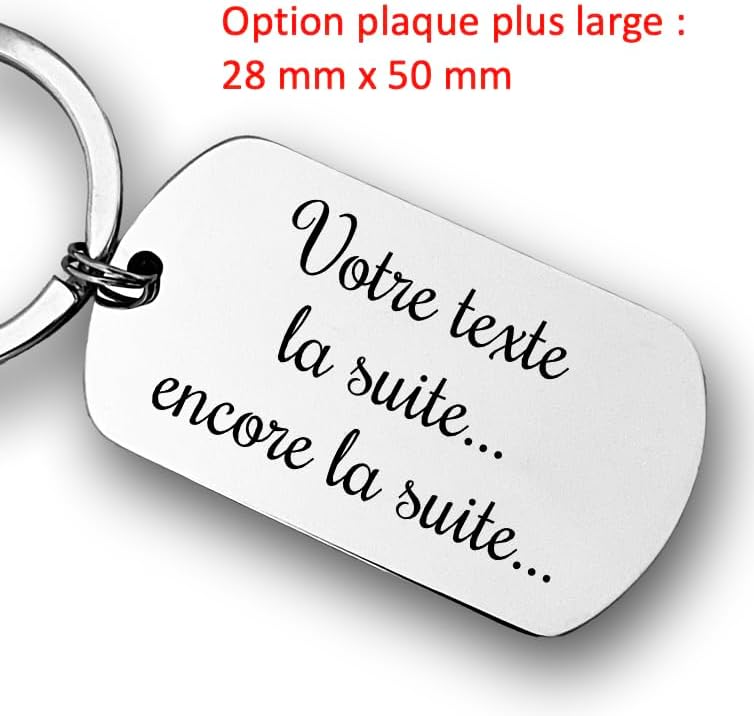 Vue 3 de Portecles Voiture Personnalise Grave