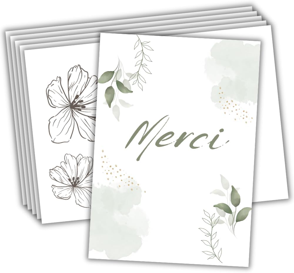 Lot De Cartes Merci