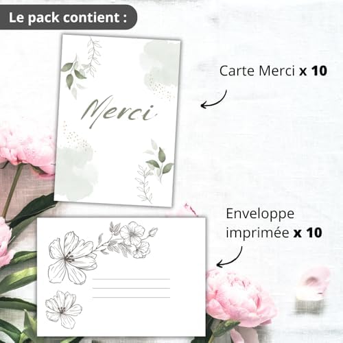 Vue 2 de Lot De Cartes Merci