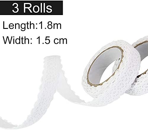 Vue 2 de Rouleaux De Dentelle Blanc