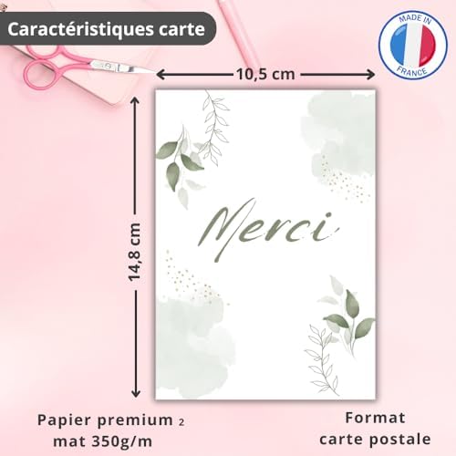 Vue 3 de Lot De Cartes Merci