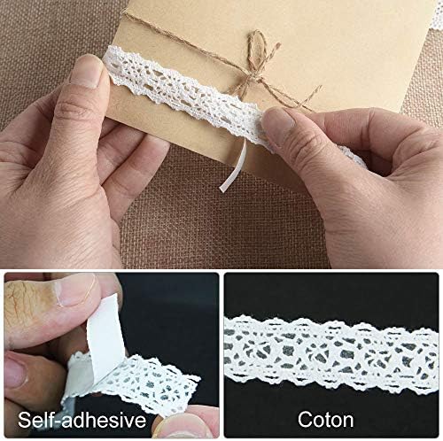 Vue 3 de Rouleaux De Dentelle Blanc