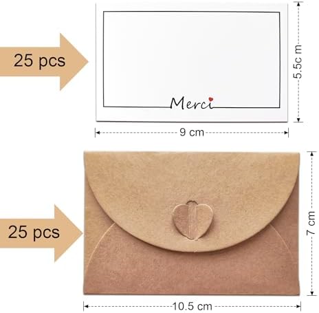 Vue 2 de Pieces Petite Enveloppes Kraft