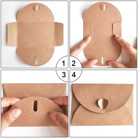 Vue 3 de Pieces Petite Enveloppes Kraft