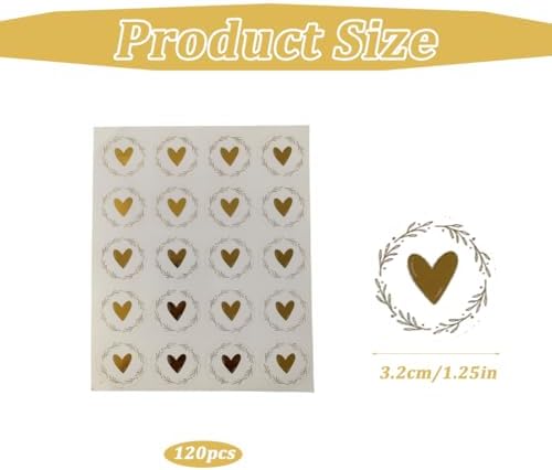 Vue 2 de Pcs Autocollants Coeur Stickers