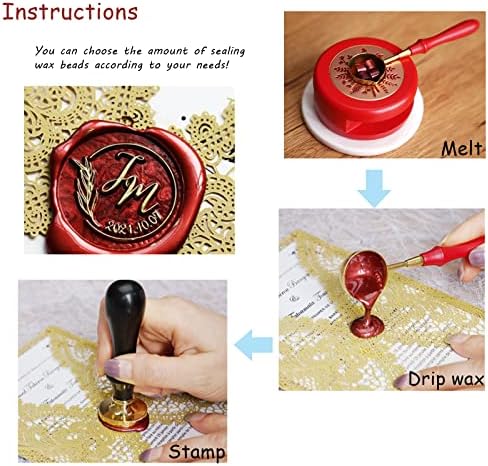 Vue 3 de Cire Cacheter Octogonale