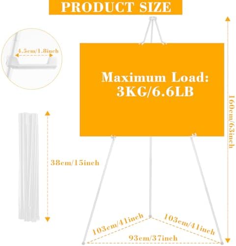 Vue 4 de Puwowye Chevalet Dartiste Reglable