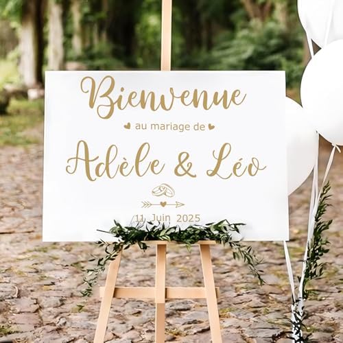 Vue 4 de Feuilles Stickers Personnalises Panneau