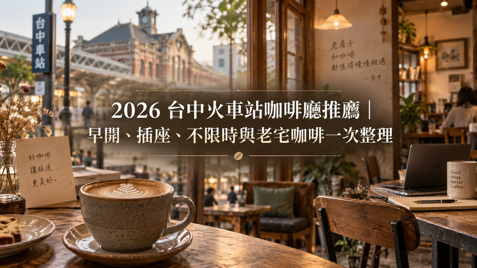 2026 台中火車站咖啡廳推薦｜早開、插座、不限時與老宅咖啡一次整理