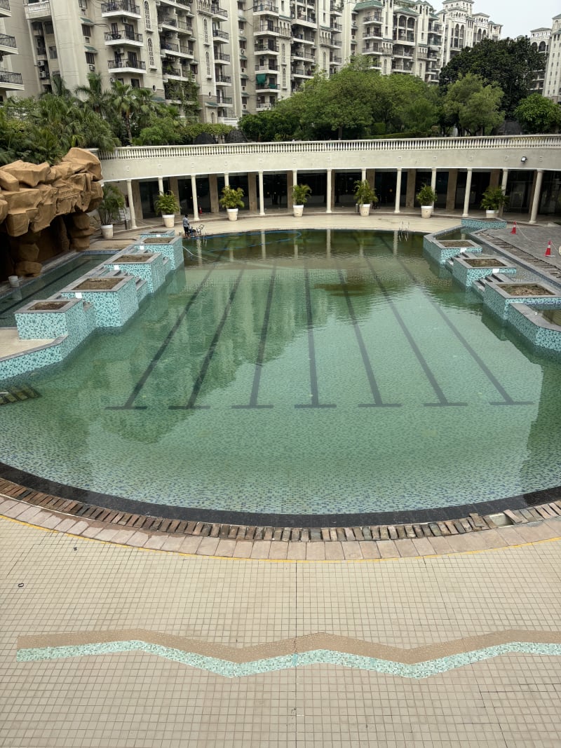 ATS Village pool — after filtration replacement, reduced clarity