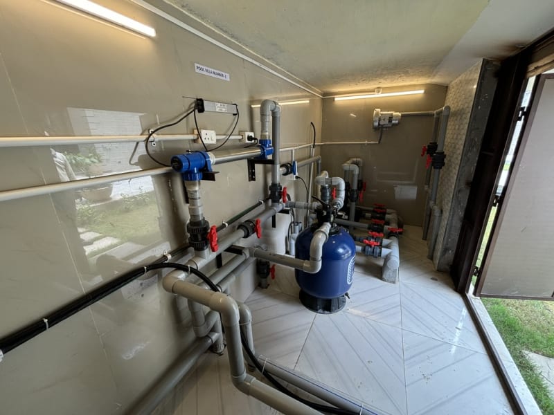 Hospitality villa plant room