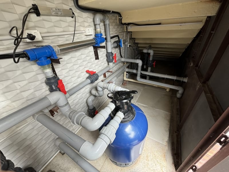 Hospitality villa plant room