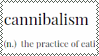 cannibalism stamp