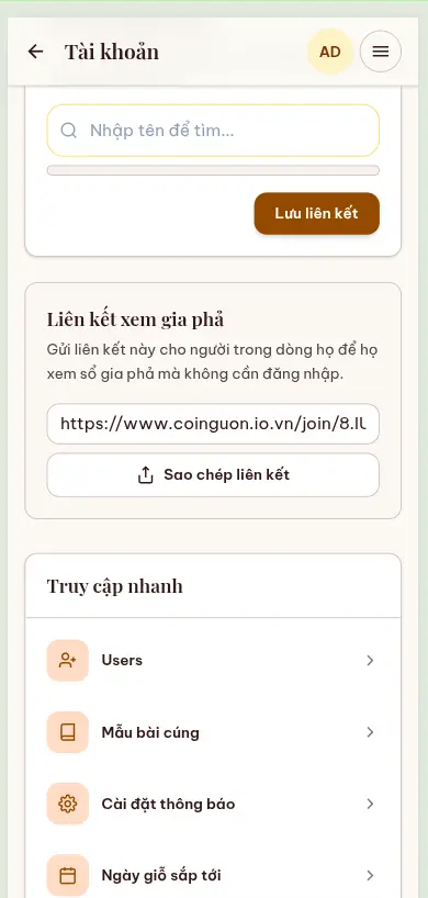 5 bước tạo và in gia phả dòng họ trên Cội Nguồn - hình minh họa