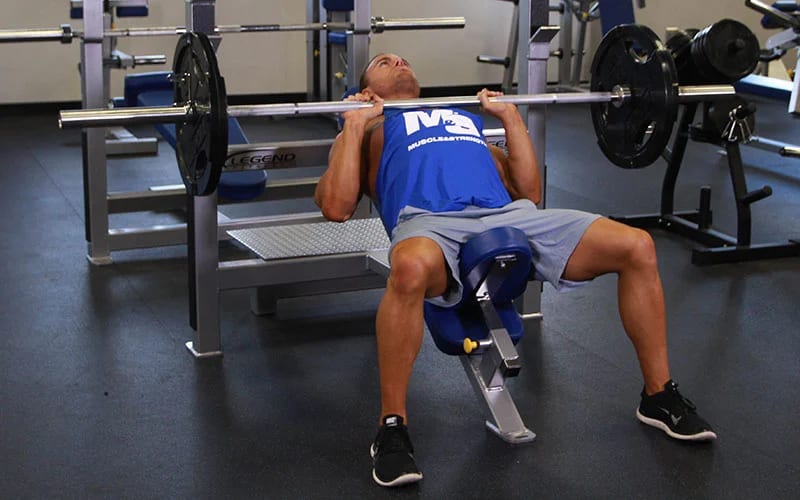 Incline Close Grip Bench Press