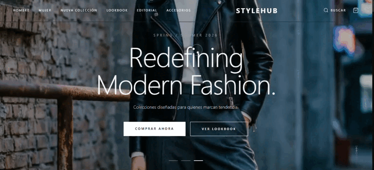 Vista previa del sitio web de StyleHub