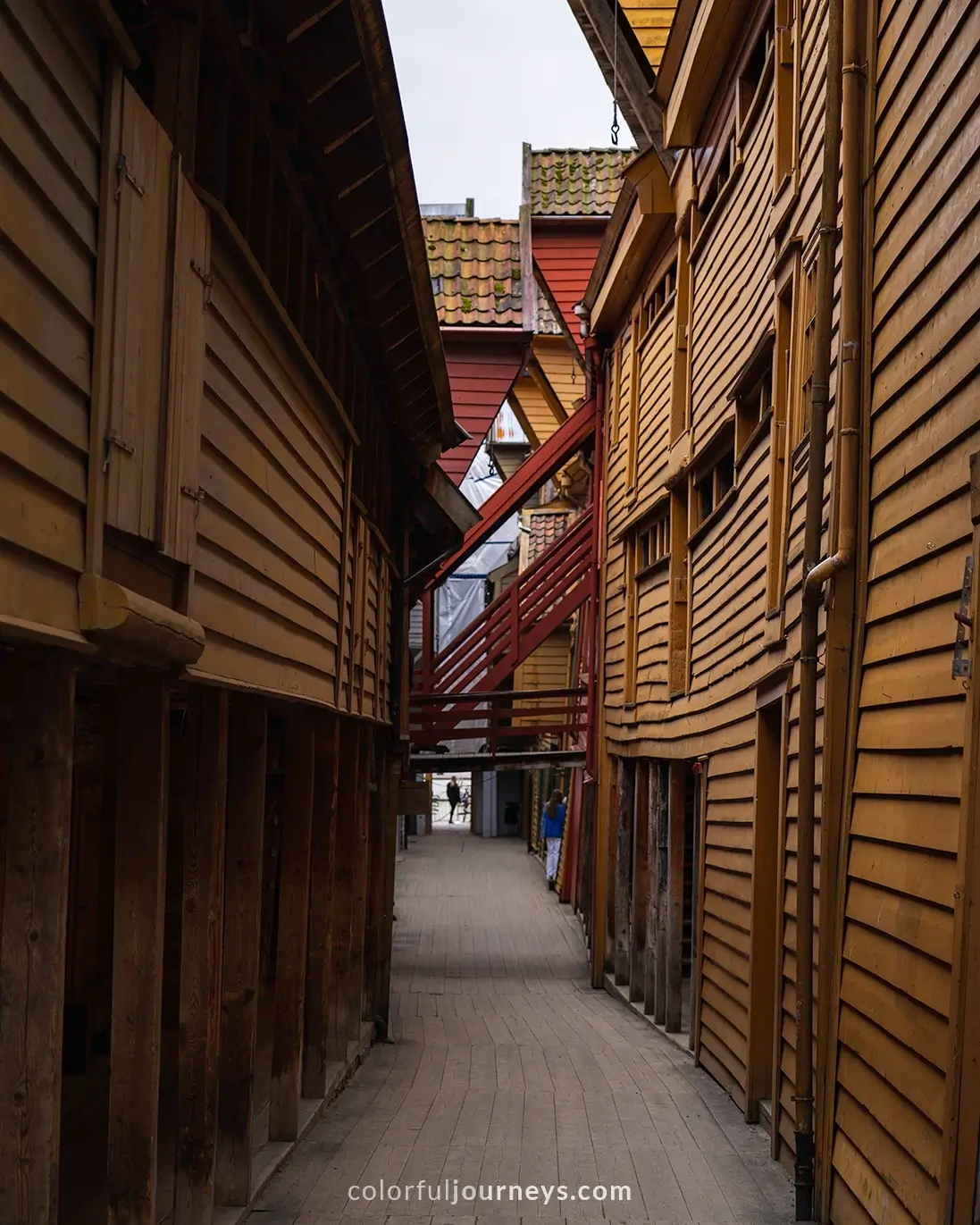 Wooden buildings in Bryggen, Bergen