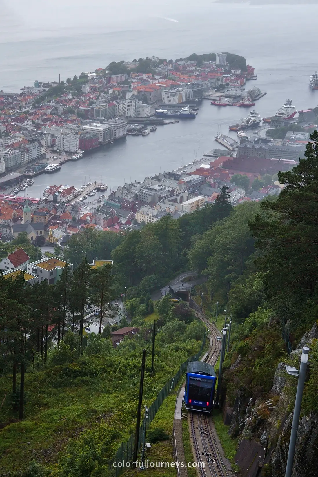 Flojbanen with Bergen in the background