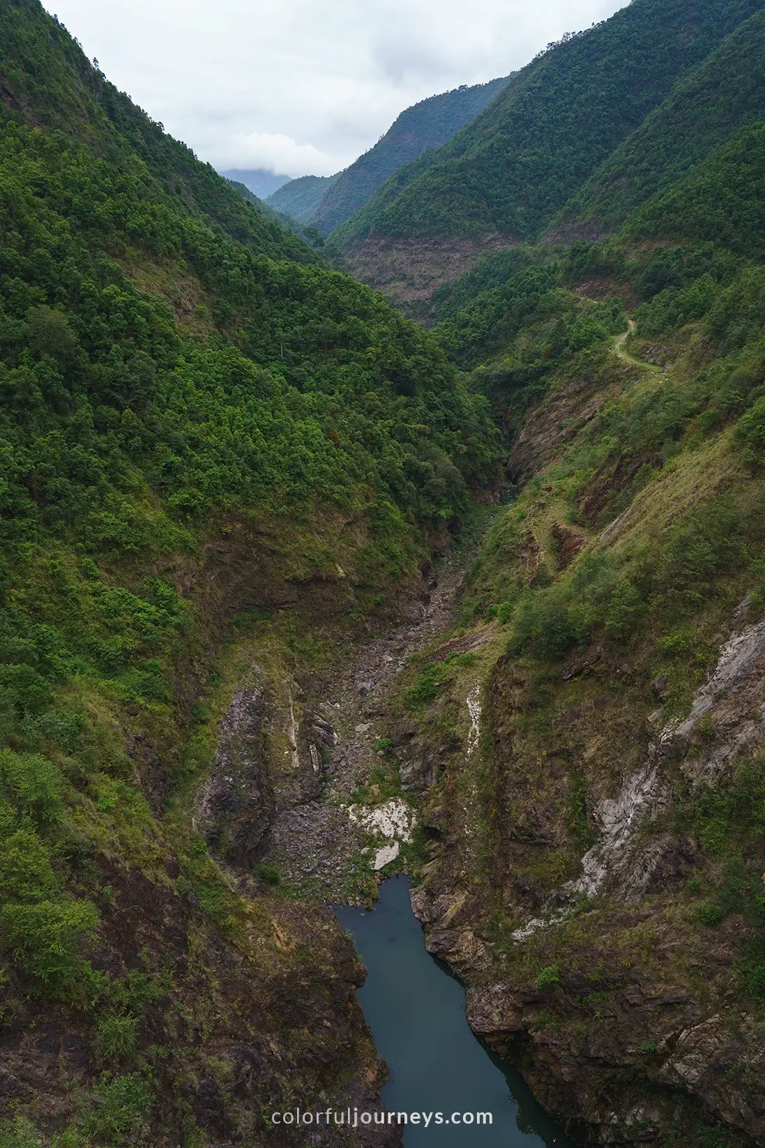 A valley created by a dam in Vietnam