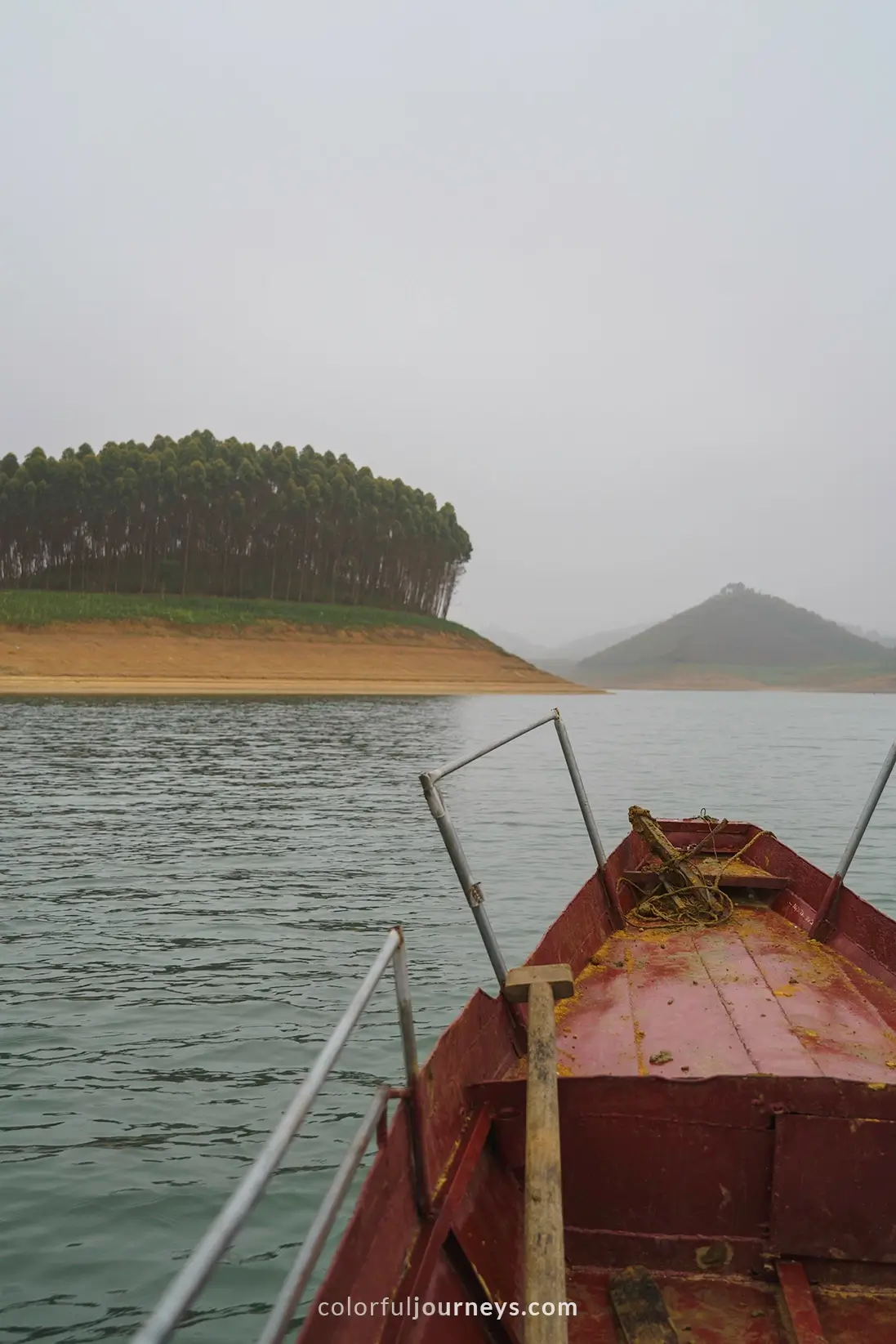 A boat on Thac Ba Lake, Vietnam